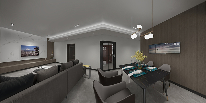 李金柯-朗基香樾府138.00㎡四室两厅两卫C户型4室2厅2卫1厨-装修设计方案