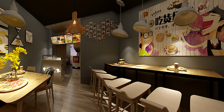 吃饱干活-舒城京笙汉堡-装修设计方案