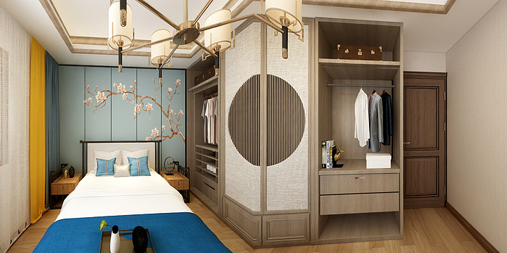 武汉鑫尚家装饰设计有限公司-凤凰小城—85平方新中式-装修设计方案