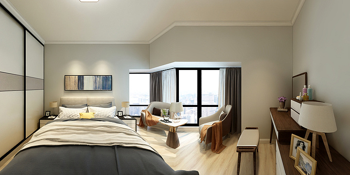 MJP设计工作室-新手酷家乐现代简约-装修设计方案