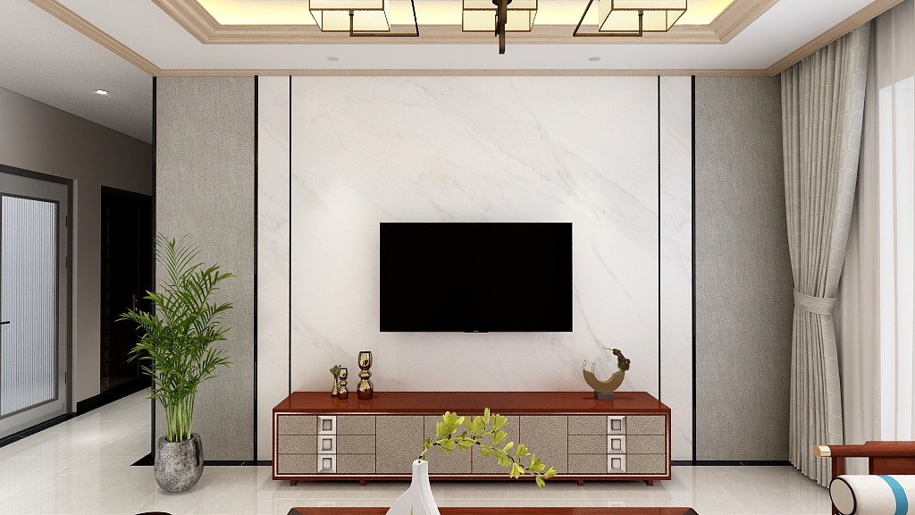 壹家木作全屋定制-龙湖1301-客厅+卧室-装修设计方案