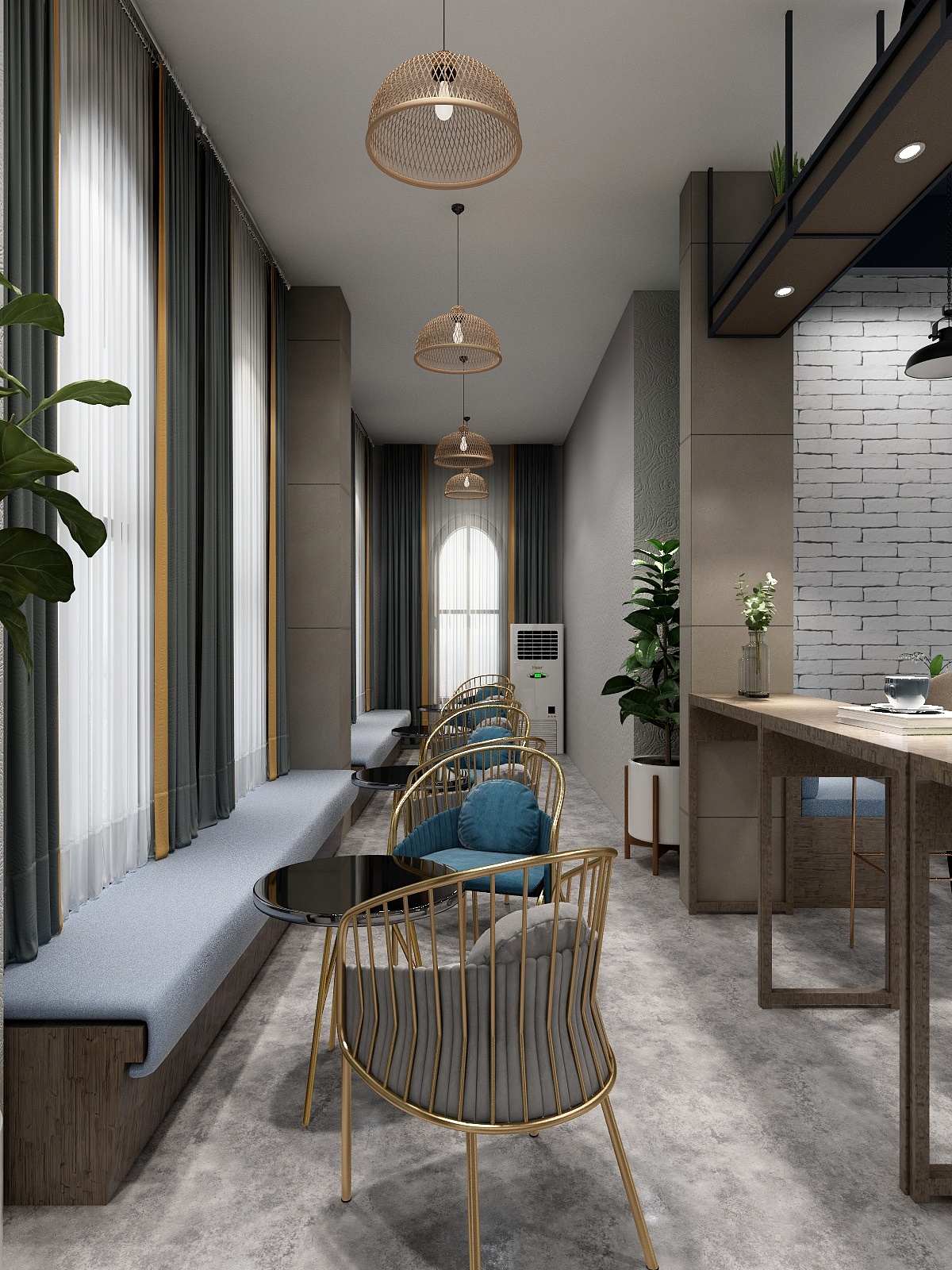 潘丽设计-咖啡奶茶店-装修设计方案