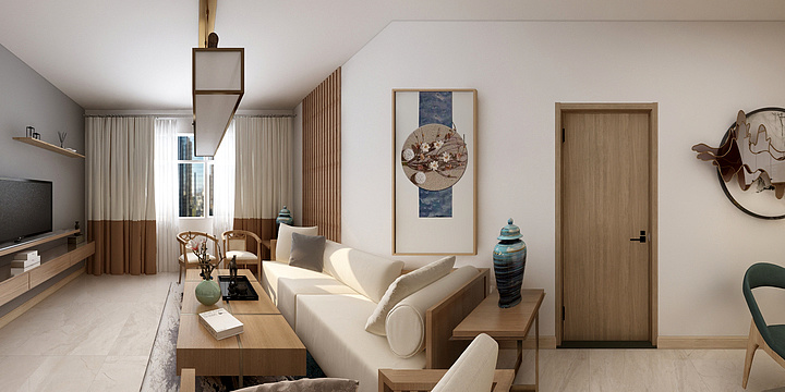 西安高新店8号-余波全案设计13259995531-日式-紫薇花园洲-谭女士-副本-装修设计方案