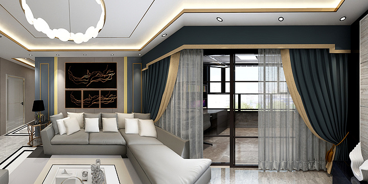 陌槿繁-万泉河经典-轻奢风-装修设计方案