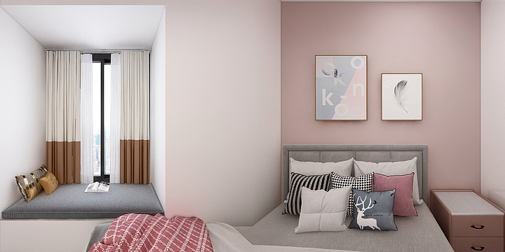 小设计凉子-花语水岸10栋2号302房效果图-装修设计方案