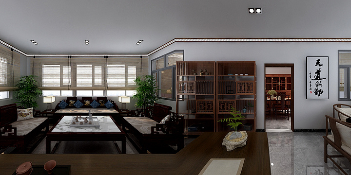 设计师蔡建华-御龙山会所四楼-装修设计方案