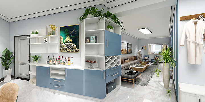 獨菰殇-颐和盛世  64-2-1401-装修设计方案