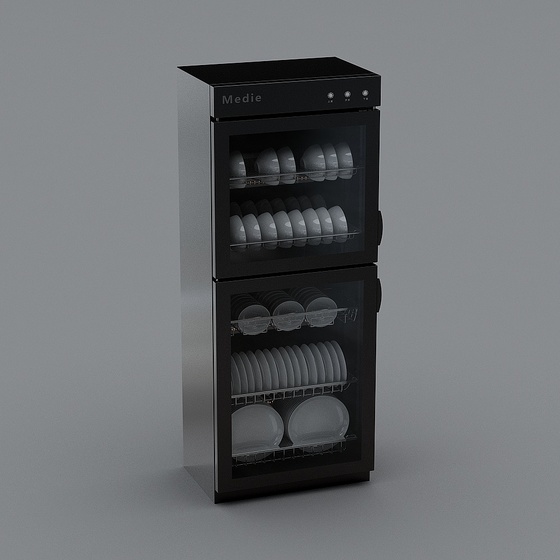 Practical Black Disinfection Cabinet 3D Model