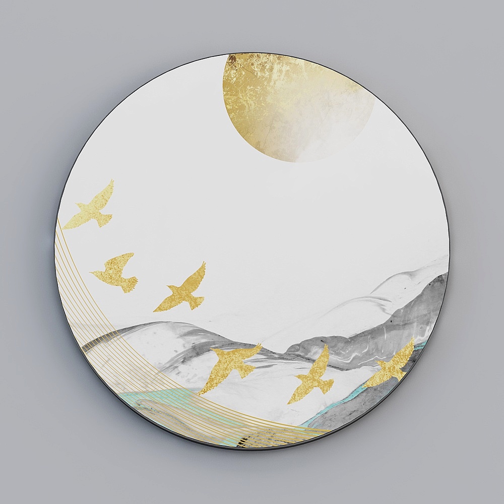 圆形画53D模型