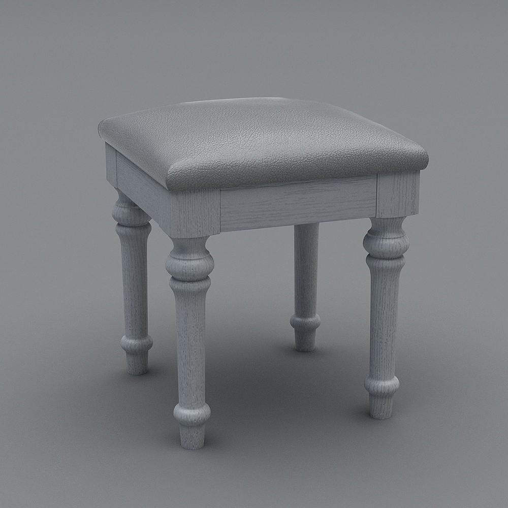 W8142妆凳3D模型