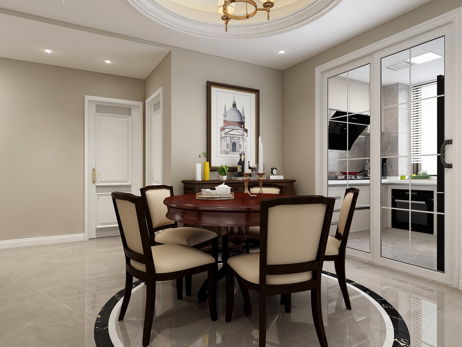 朱晨希-【简美】一层客餐厅装修效果图第5张