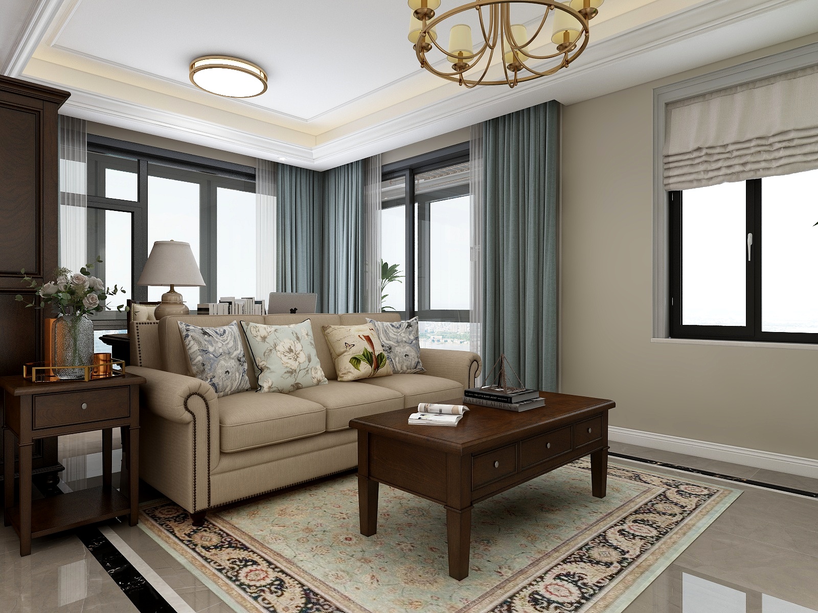 朱晨希-【简美】一层客餐厅装修效果图第4张