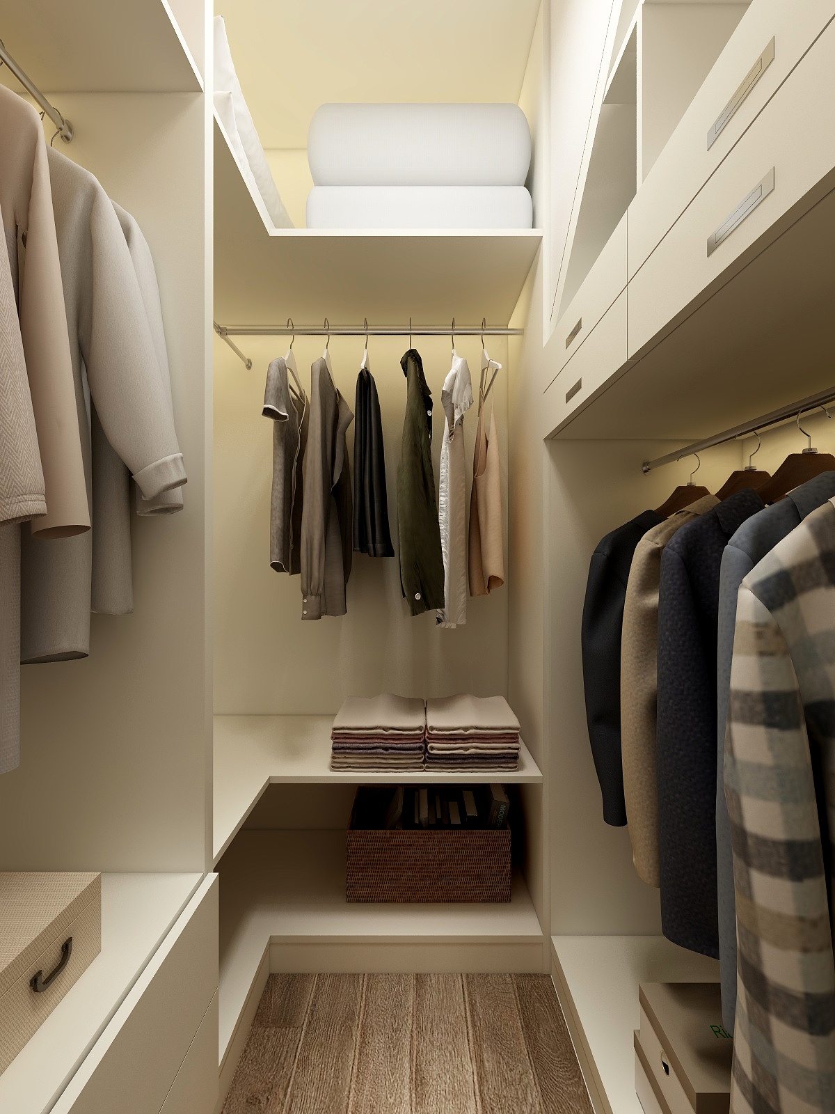 朱晨希-【简美】一层步入式衣柜装修效果图第2张