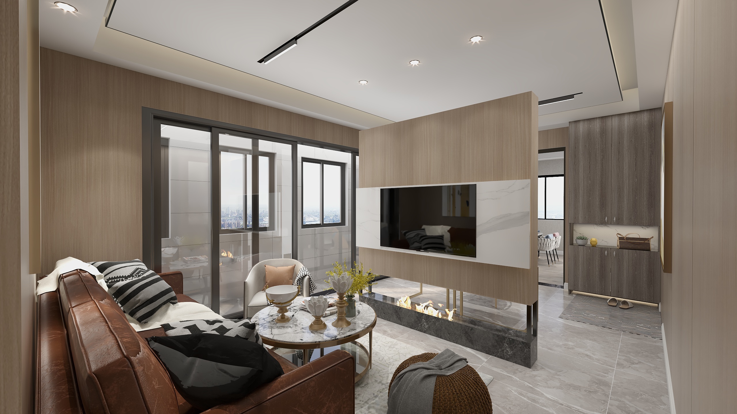 石禾空间设计-瑞和园90方现代-装修设计方案