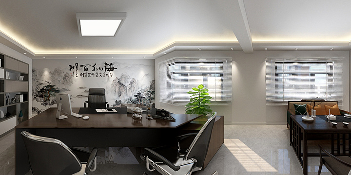 家乐美装饰丨李宜申-东泰力特会议室-后现代-49.13m²-装修设计方案