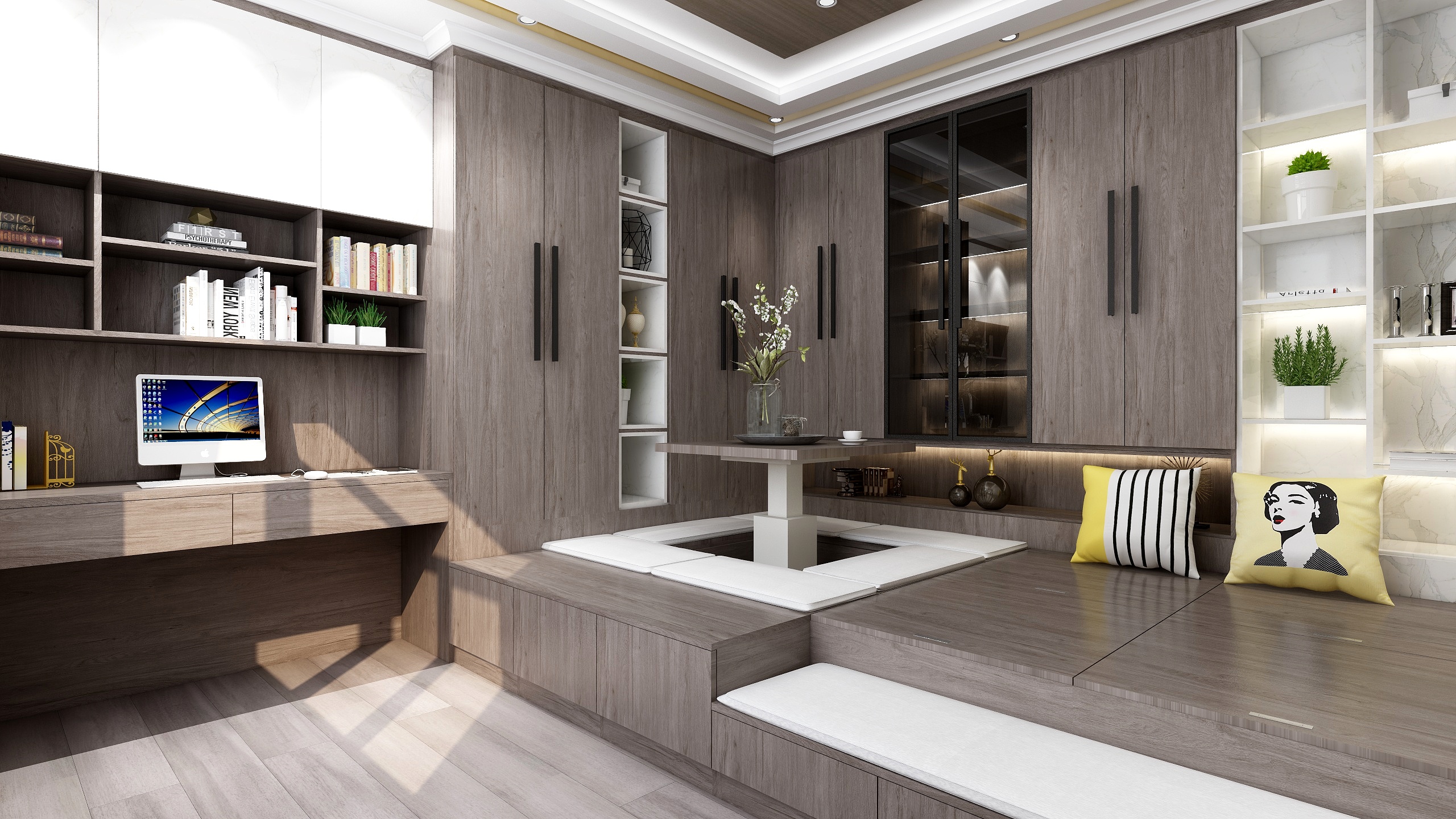 丨效果图-轻奢榻榻米-装修设计方案