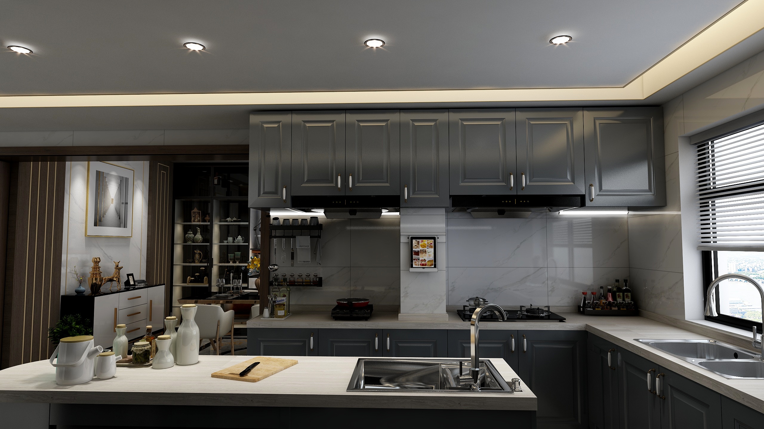 即时效果设计丨赵健军丨Jerry-别墅丨现代混搭装修效果图