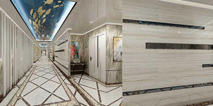 Tonya-紫金花路KTV二层三层走廊-装修设计方案