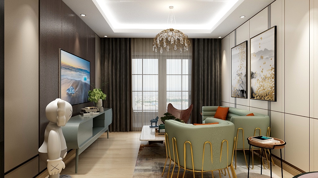 谢帆帆-岳阳融创环球中心D户型125㎡现代风-装修设计方案