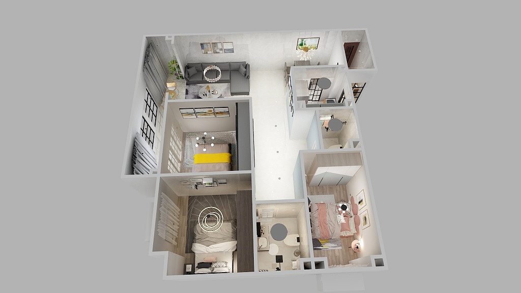 艾尼装饰工作室-海伦堡1-1303-装修设计方案