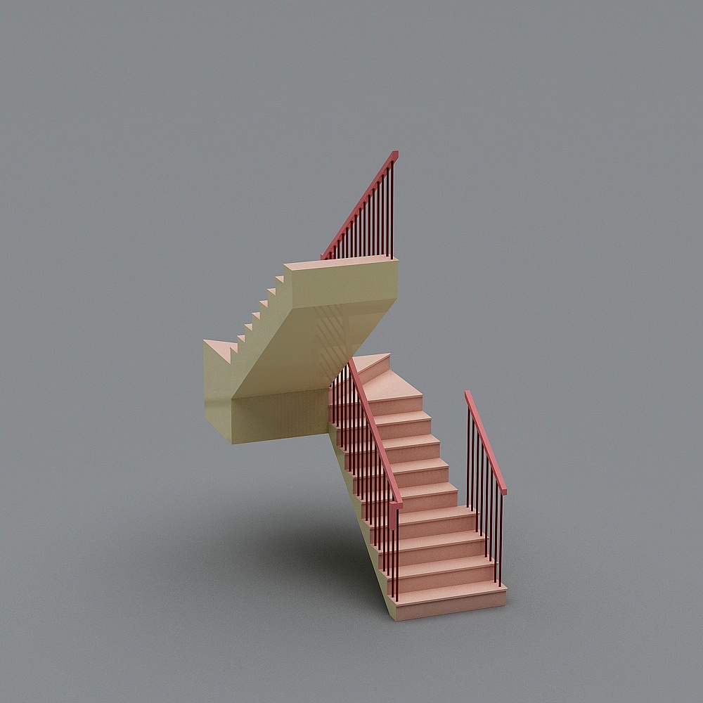 一层楼梯3D模型