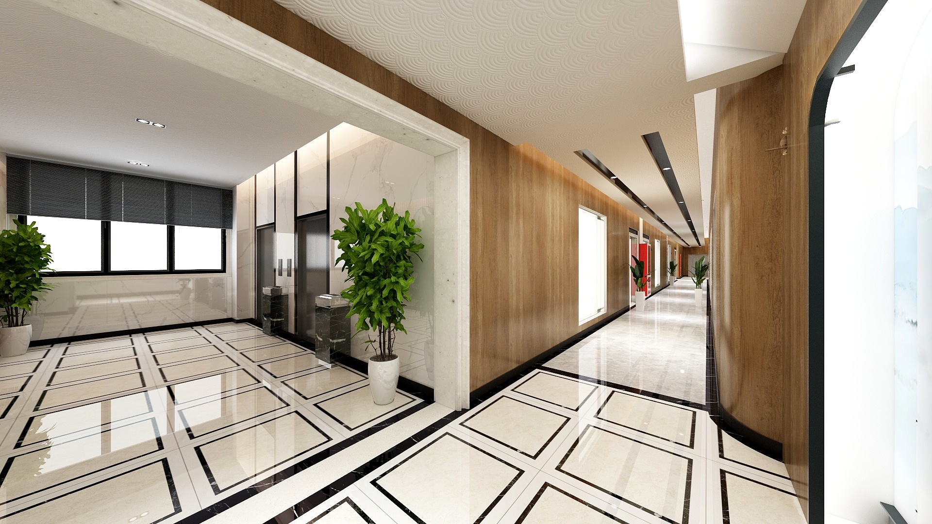 室内外树叶设计-高新工装办公室-装修设计方案