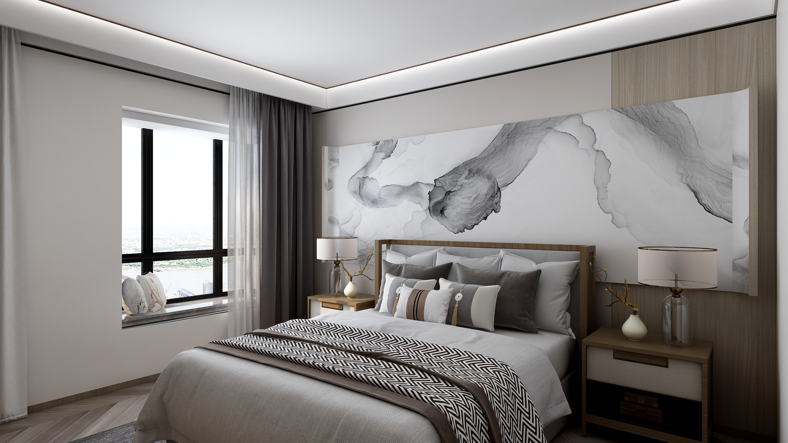 武阳阳-伊河苑140户型样板间-装修设计方案