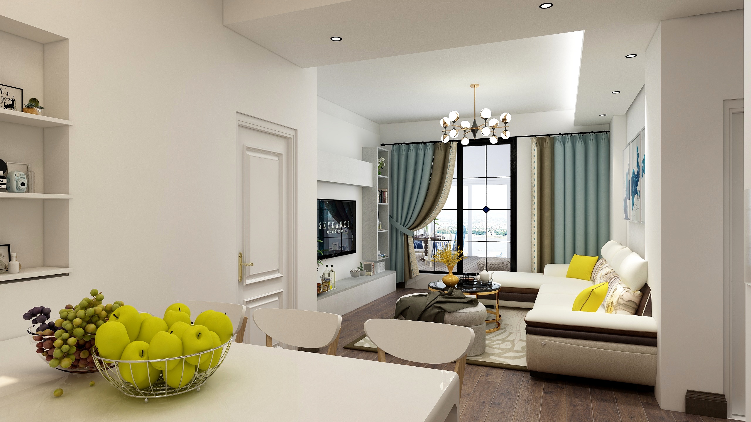 阿伦Flml-橙花风景套二户型改造-装修设计方案