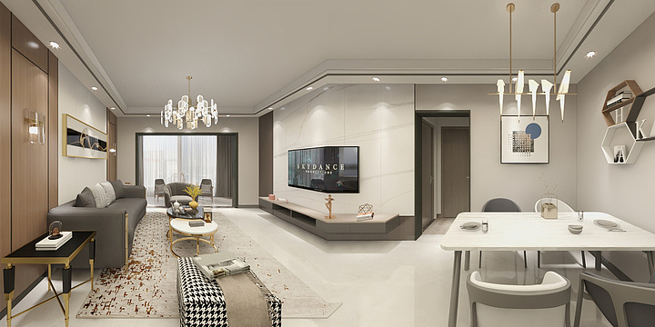 浅岛十一-殷实家园120平效果图-装修设计方案