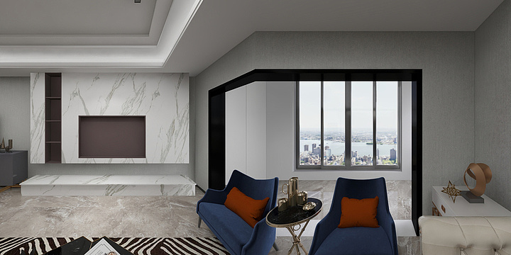 艺宅设计lc-汉桥城中花园-装修设计方案