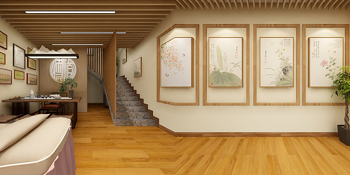 全案设计-丹丹-中式美容养生馆一楼-装修设计方案