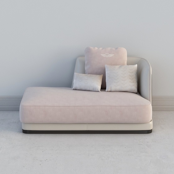 Pink Scandinavian Chaise Longue 3D Model for Relaxation