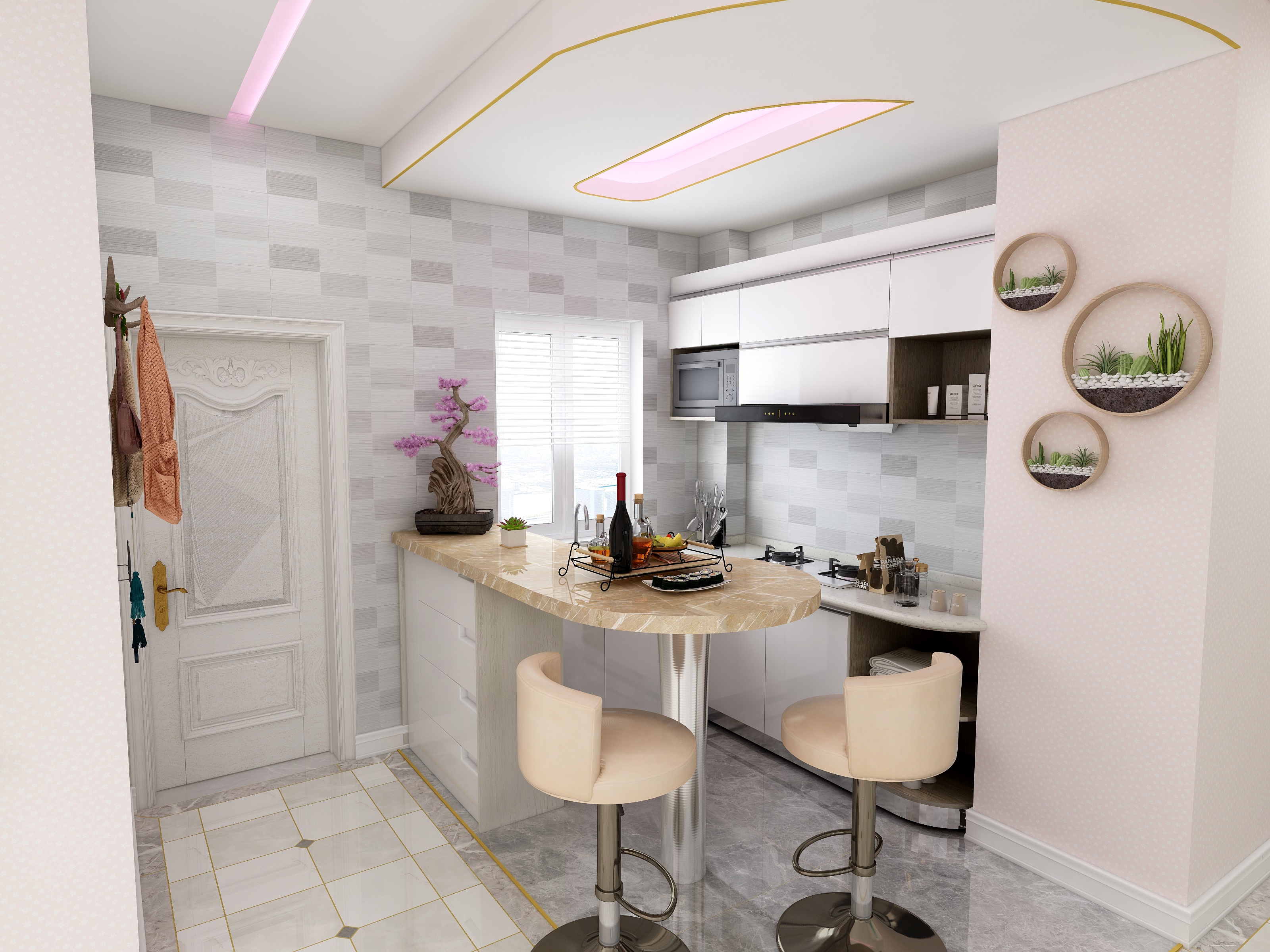 oO夜未央Oo-德信海德公园83.00㎡A2’3室2厅1卫1厨-装修设计方案