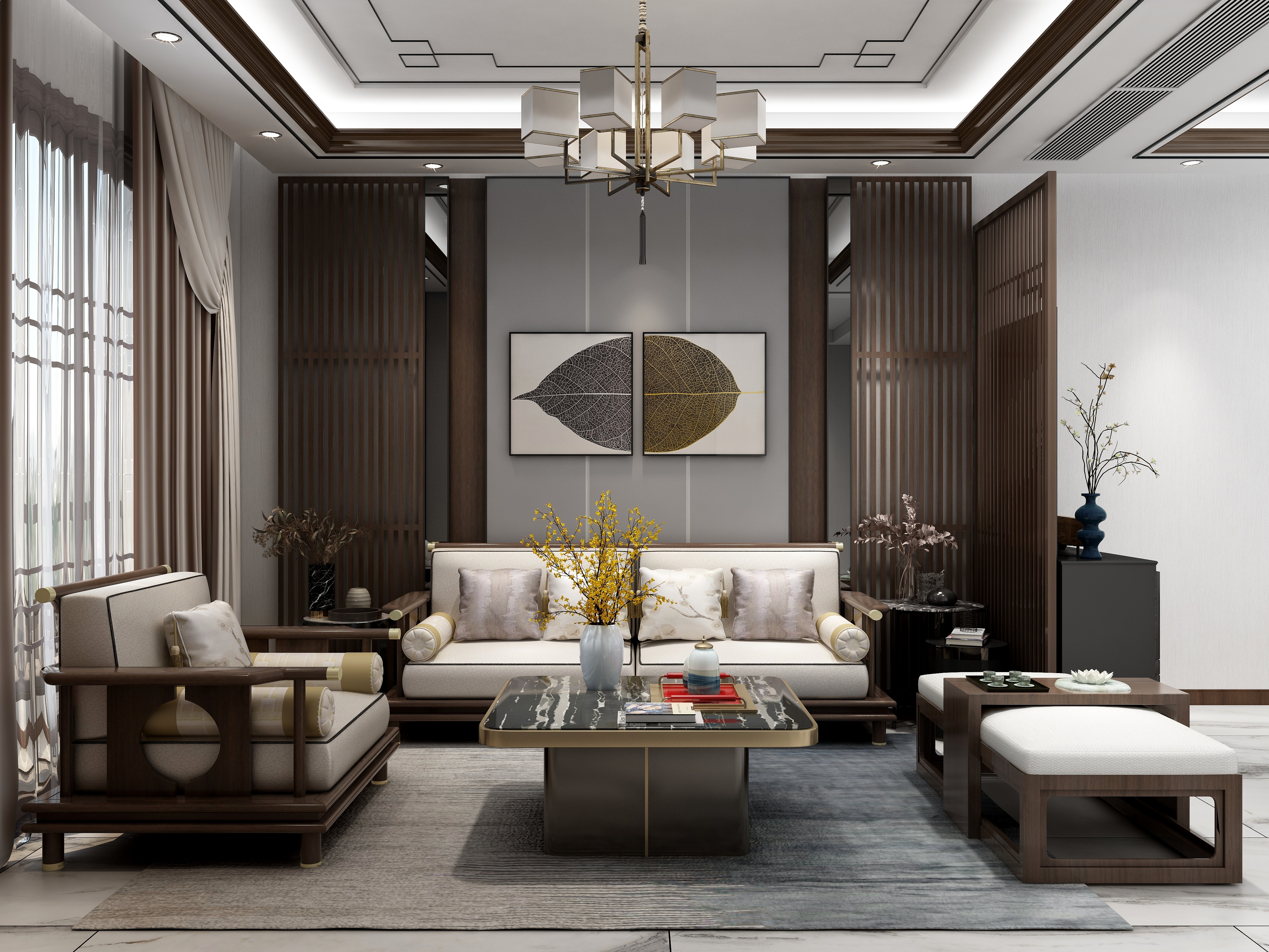 至简名设-文稳康-《惠达》*书香华府B-1户型装修效果图