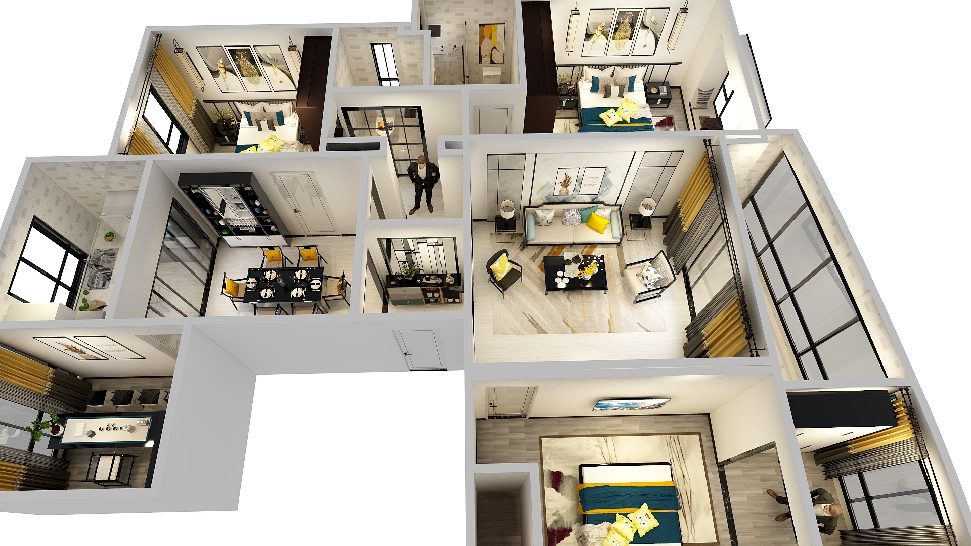 刘彬强-国金.滨江一号--12栋1单元1001--E户型--上海客户-副本-装修设计方案