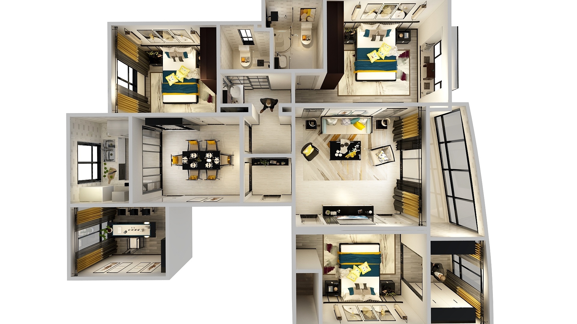 刘彬强-国金.滨江一号--12栋1单元1001--E户型--上海客户-副本-装修设计方案