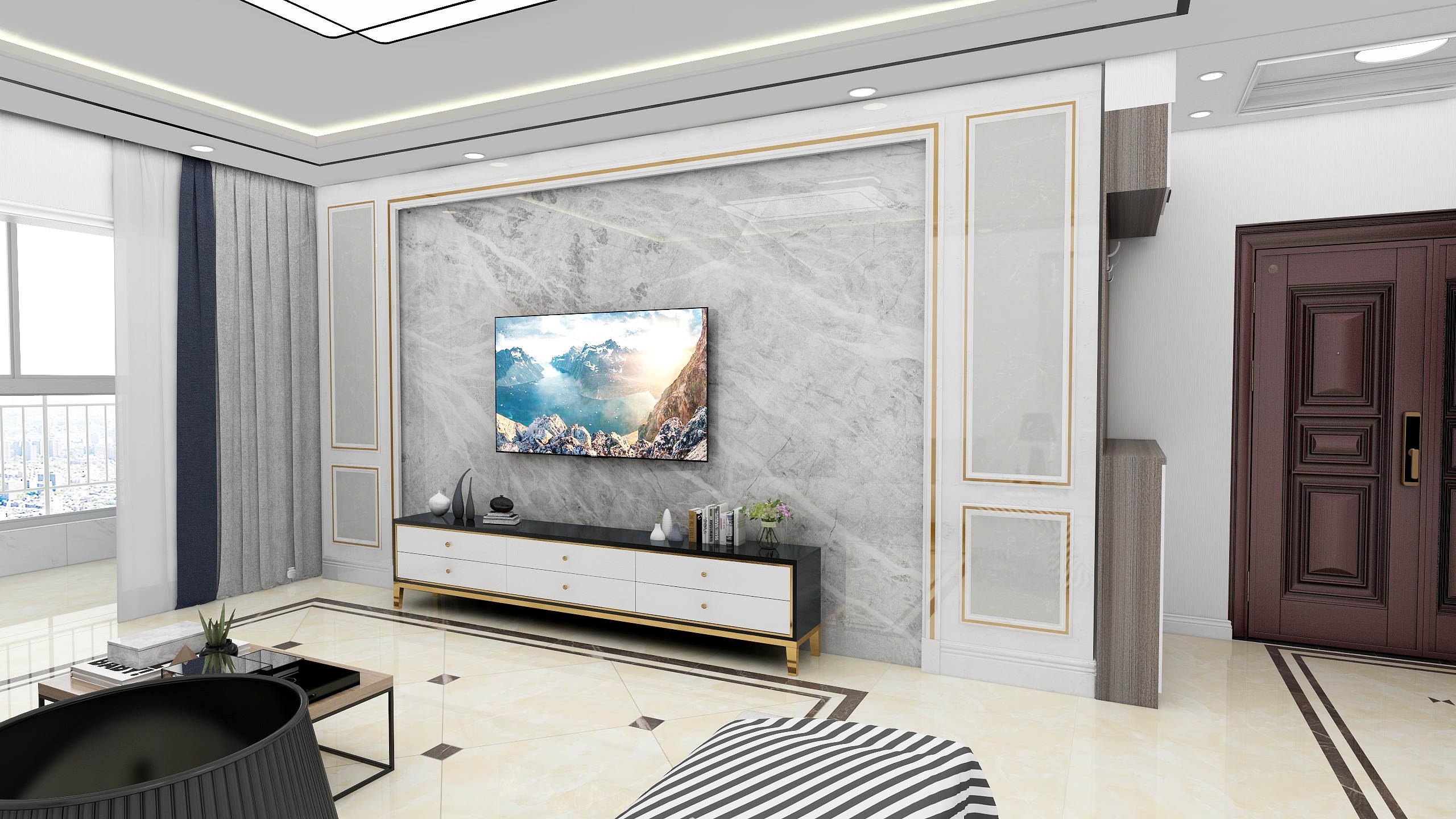 设计师--张-龙湖国际城C2栋105（托帕玉石-卫602-厨701）-装修设计方案