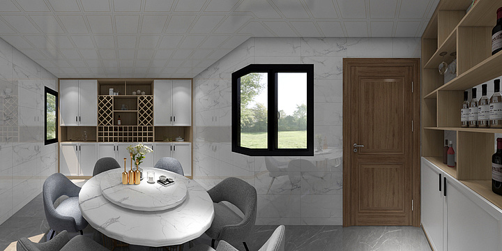 金鹏智能家居张克旺-现代餐厅-装修设计方案