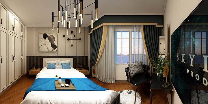 闫曦达-广达公馆三室两厅一卫95.95平-装修设计方案