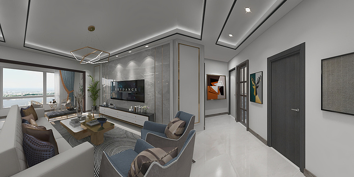 全案设计汪斌斌-绿地三期三室两厅两卫-装修设计方案