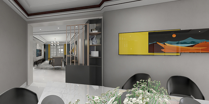 云谷设计丶Leo-福星钰嘉园6-2-1206效果图-装修设计方案