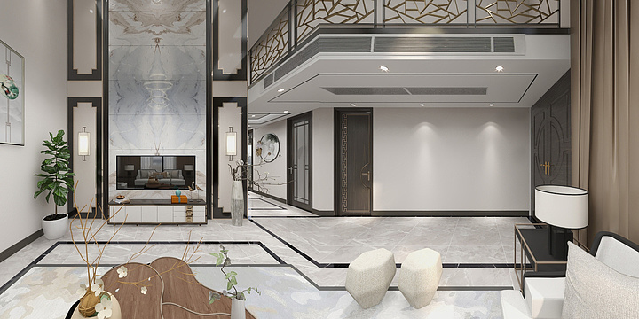 江众-别墅-新中式-装修设计方案