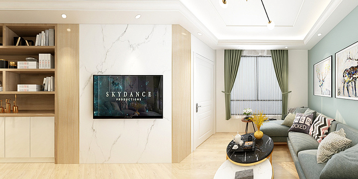 黑白灰的人生-盛和家园2期5-2-608室-装修设计方案