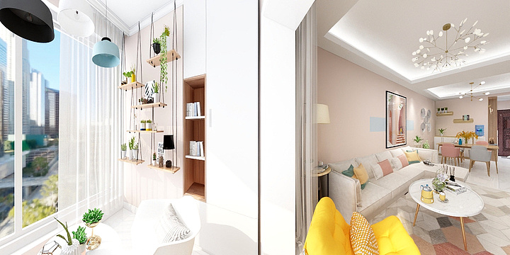 樱木花道女朋友-德信海德公园83.00㎡A2’3室2厅1卫1厨-装修设计方案