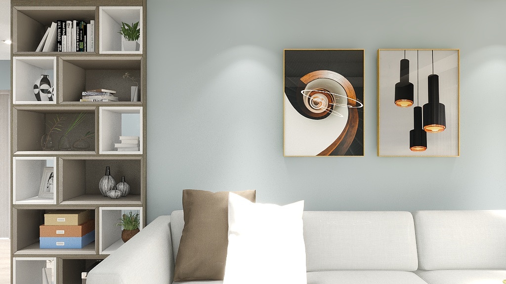 JHDesiging设计工作室-现代的客餐厅简约木纹色-装修设计方案