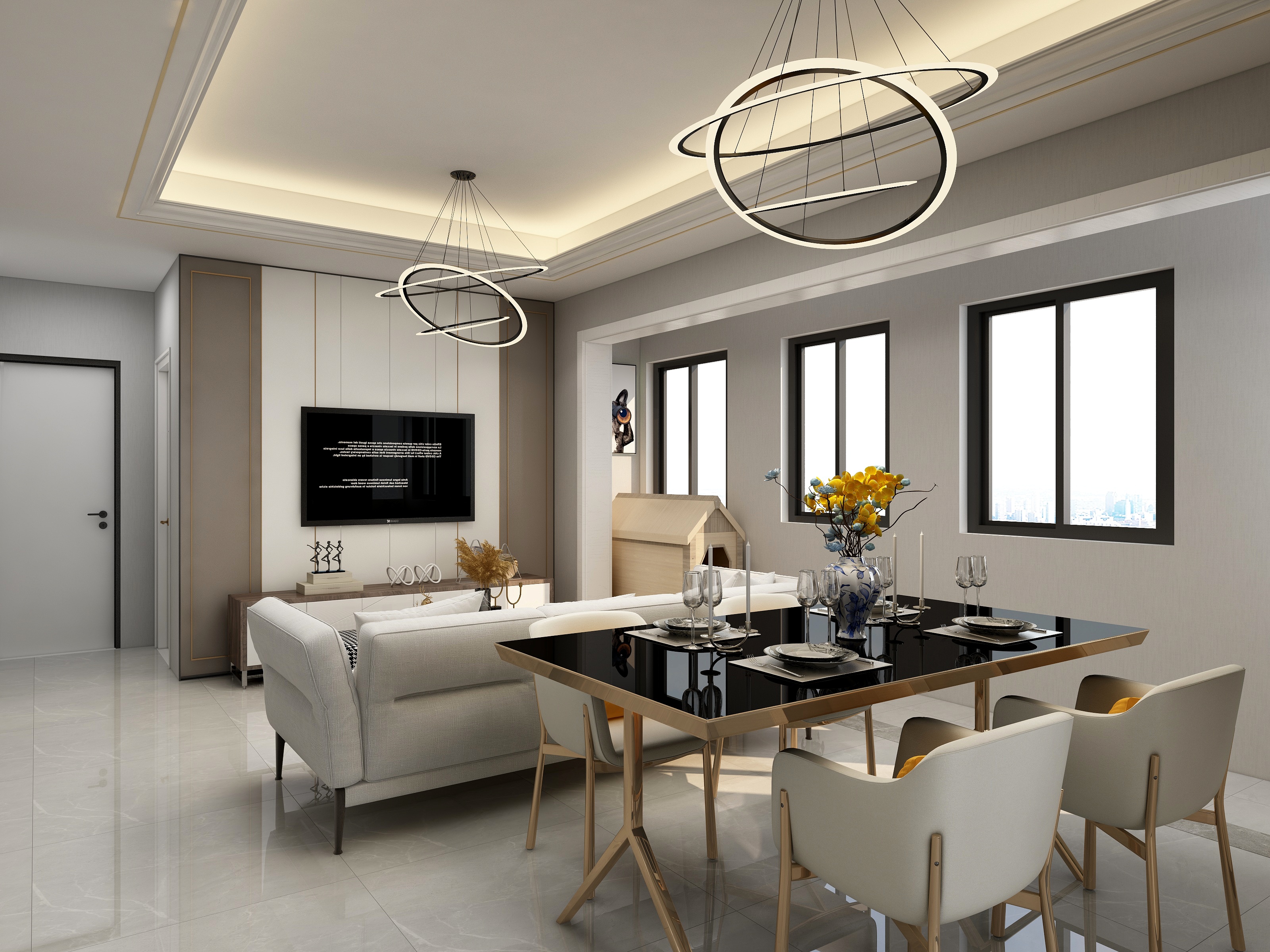 刘威-瑞和园89.50㎡B户型3室2厅1卫-装修设计方案