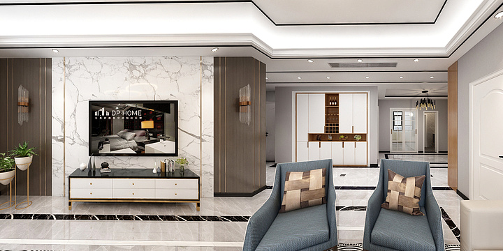 星辰AN设计-添今装饰设计现代轻奢风格-装修设计方案