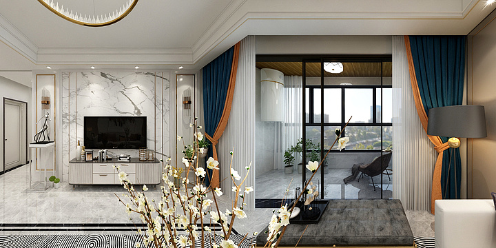 张高鹏-聆海御园6#701室现代轻奢-装修设计方案