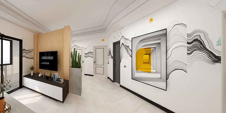 武汉克米装饰-瑞和园89.50㎡B户型3室2厅1卫-装修设计方案