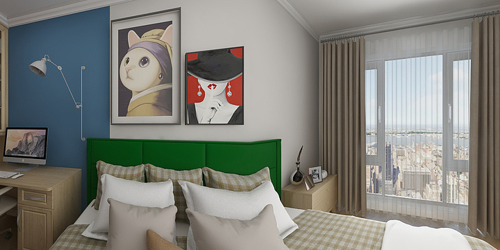 设计师阳磊-德信海德公园83.00㎡A2’3室2厅1卫1厨-装修设计方案